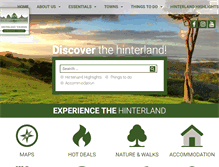 Tablet Screenshot of hinterlandtourism.com.au